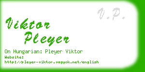 viktor pleyer business card